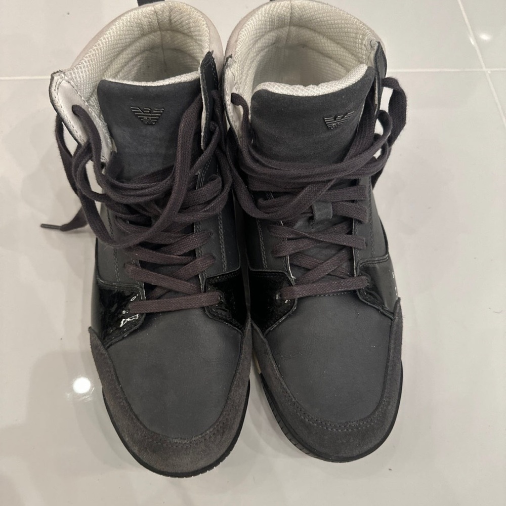 Armani Jeans Grey high top sneakers